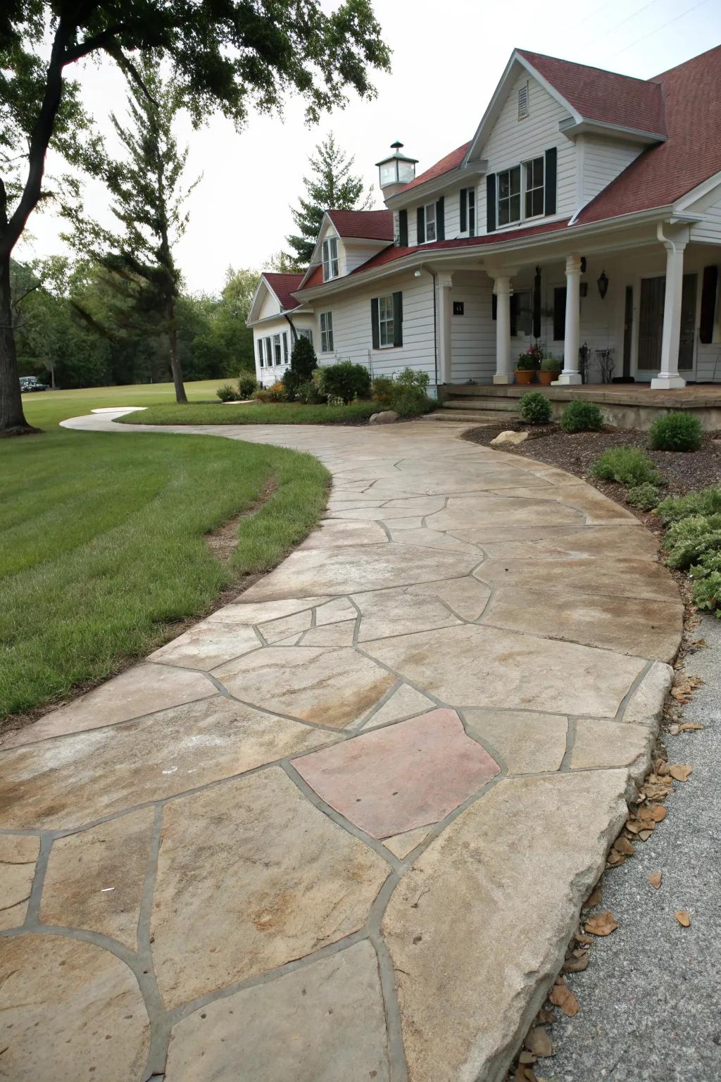 Natural stone look combines elegance with low maintenance.