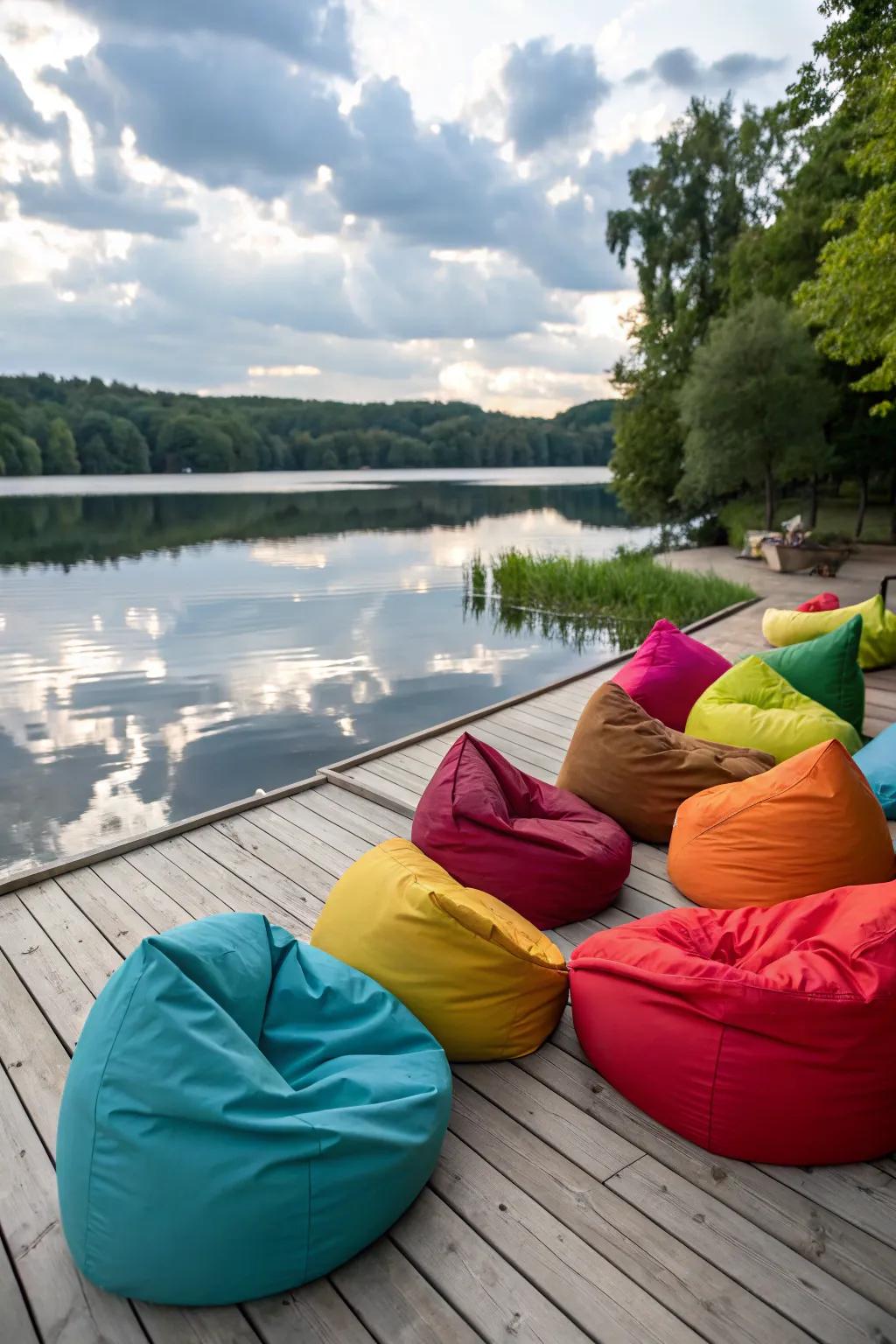 Relax in casual comfort with bean bag chairs.