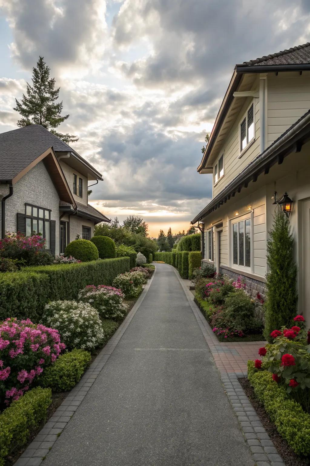 Shared driveways offer a communal feel and shared maintenance.