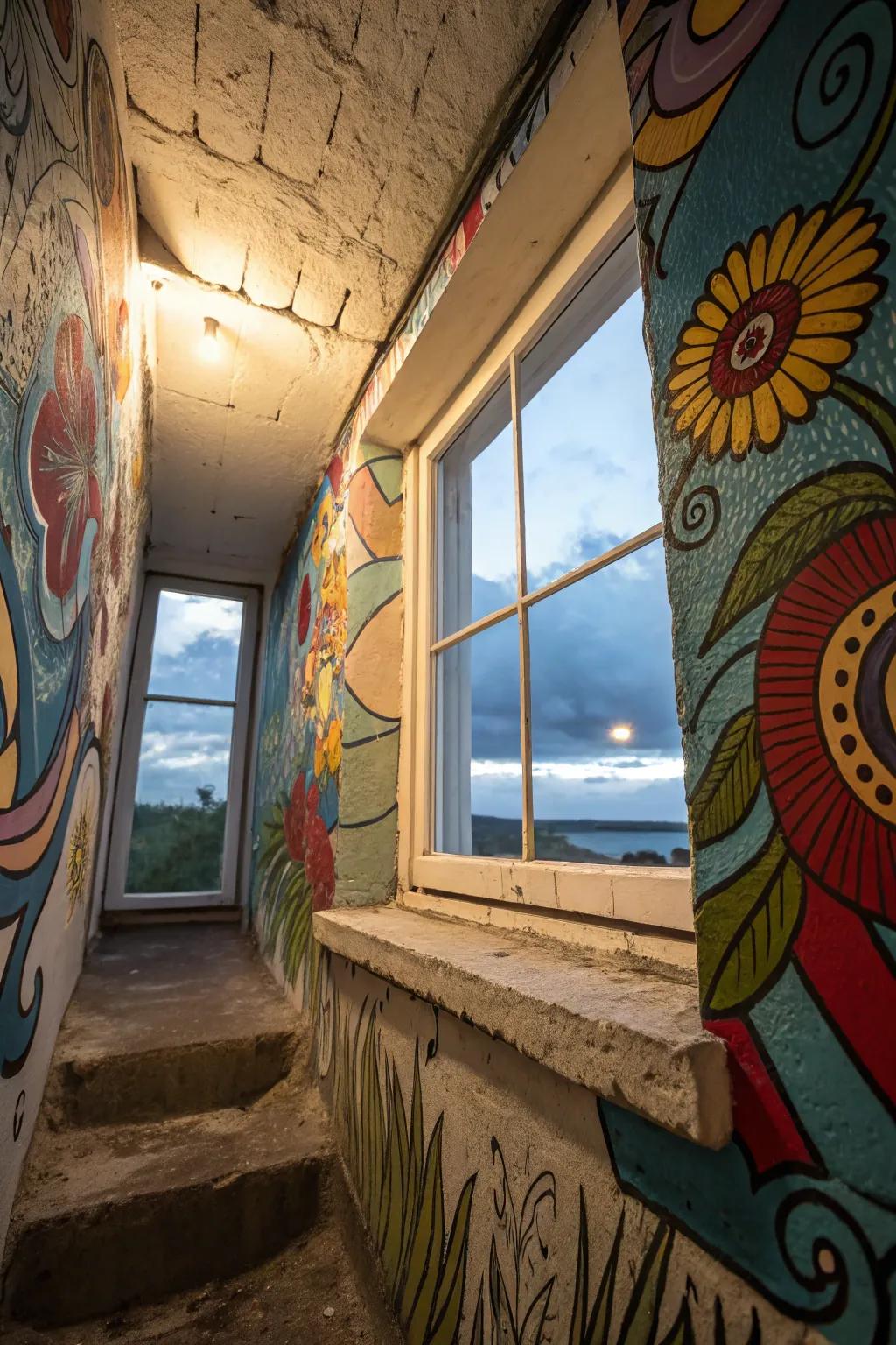 Artistic murals add whimsy and reflect your personality.