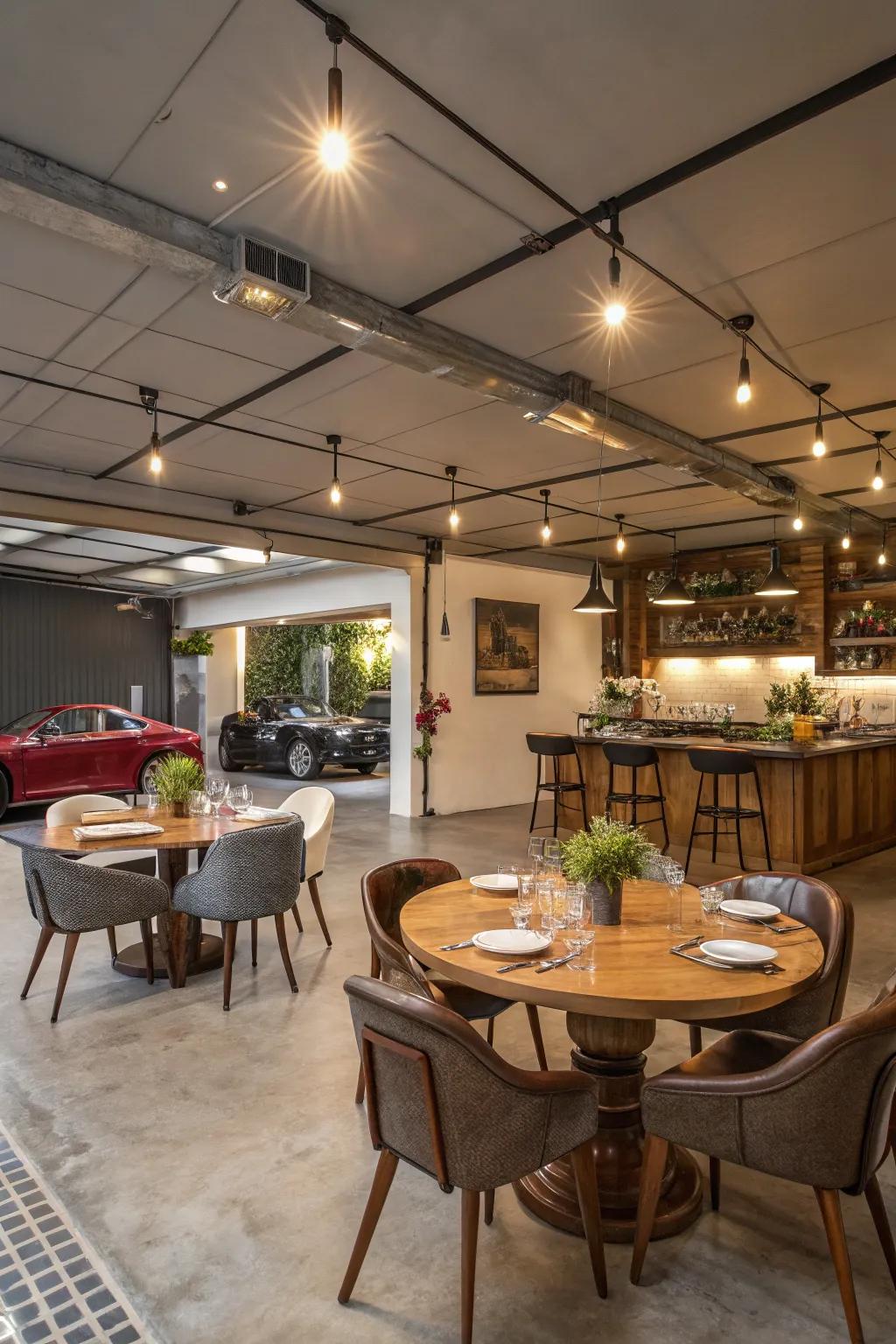 A delightful space for hosting and dining.