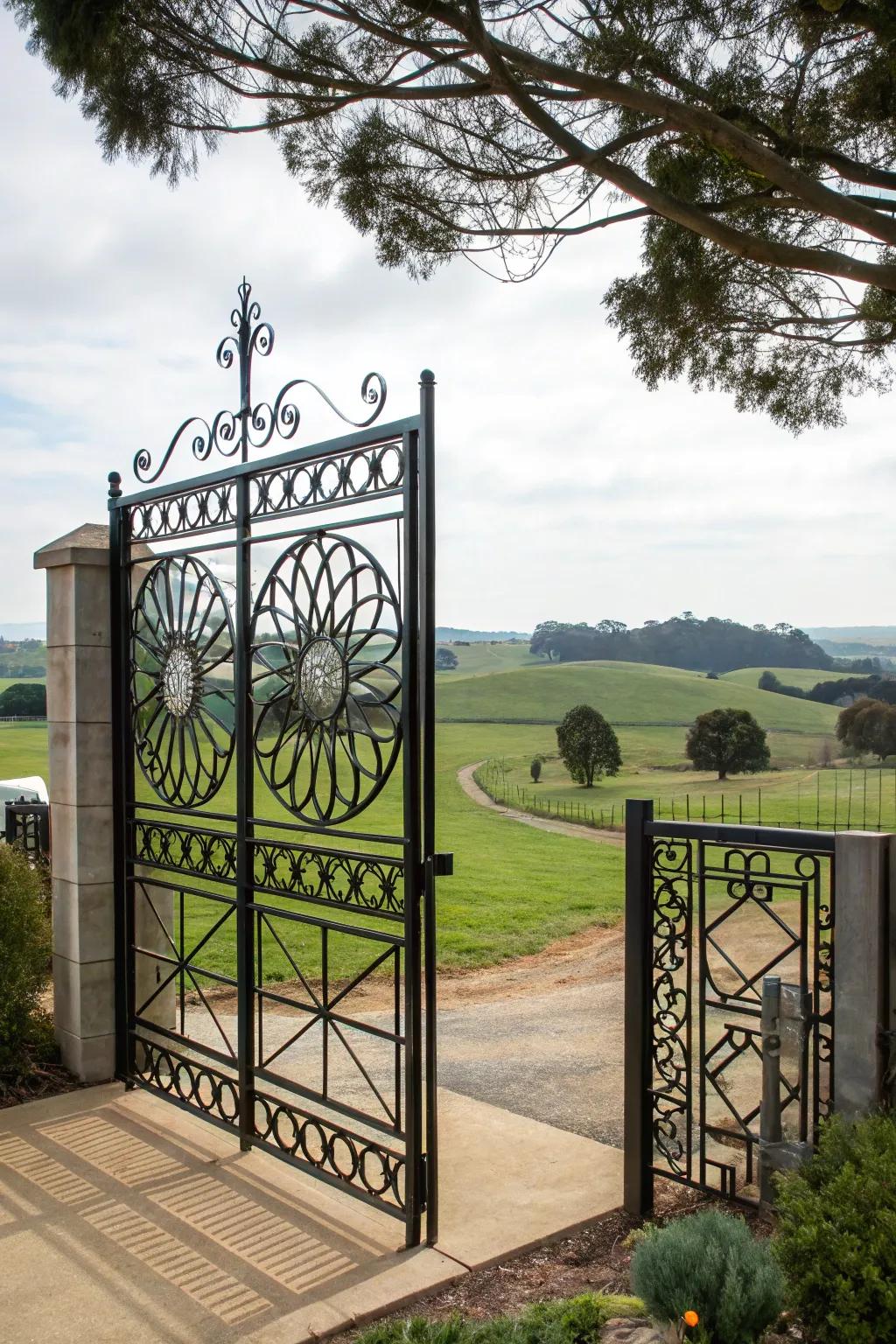 Unique gate designs make a bold first impression.