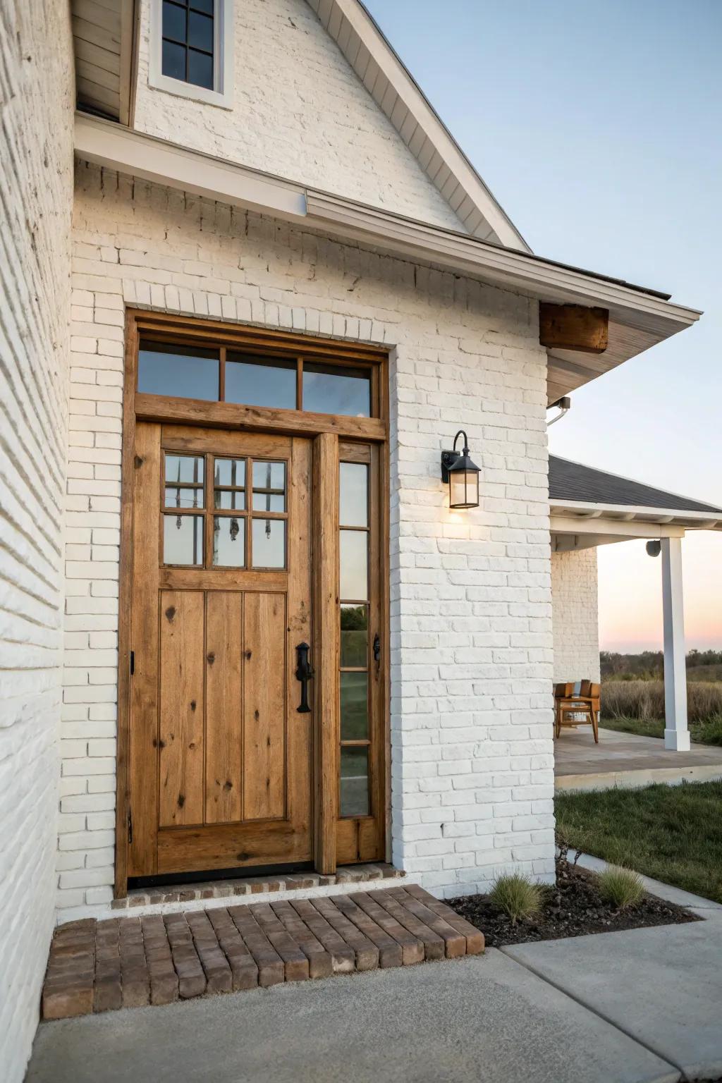 Painted brick offers a modern twist to classic farmhouse style.