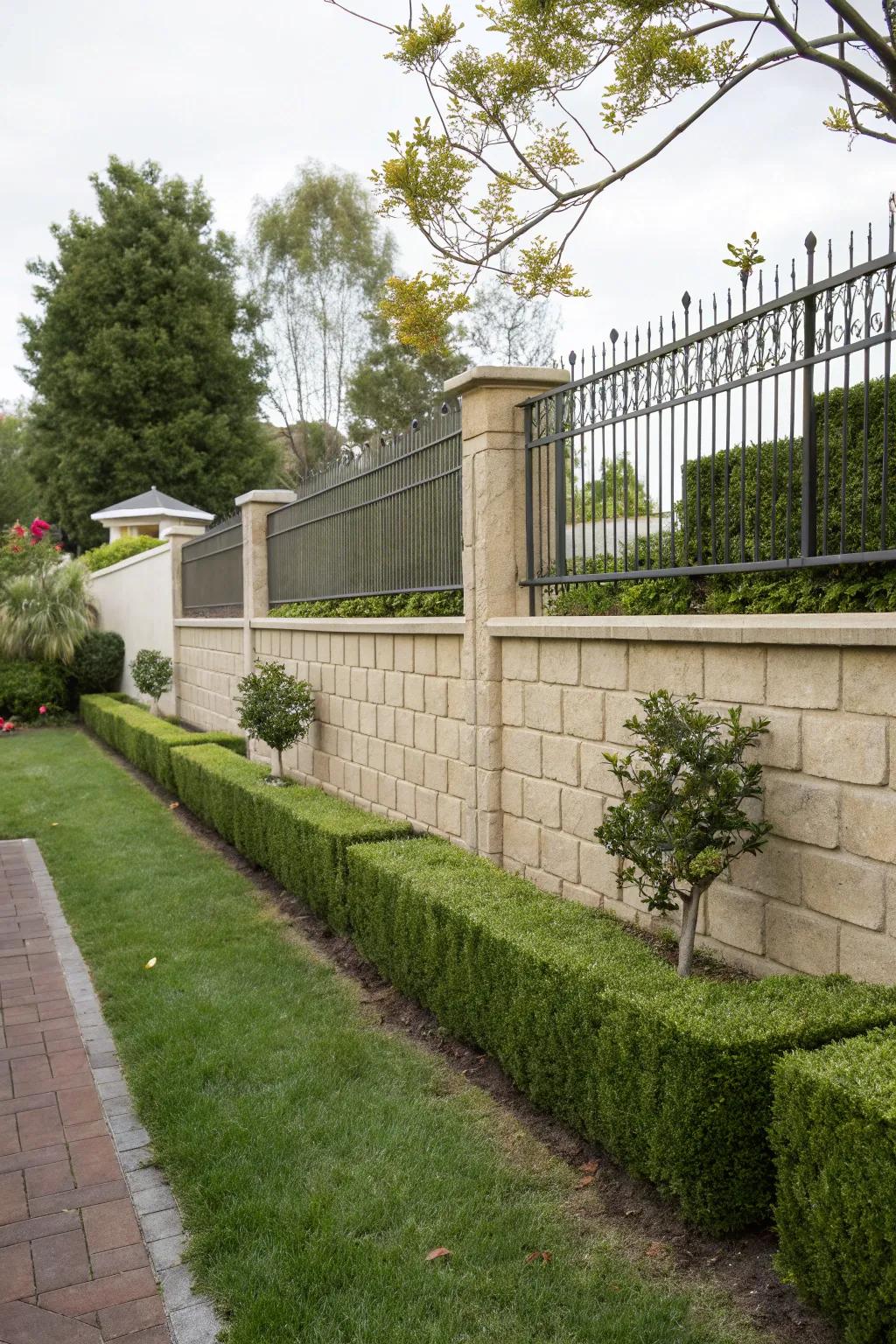 Block wall toppers for strength
