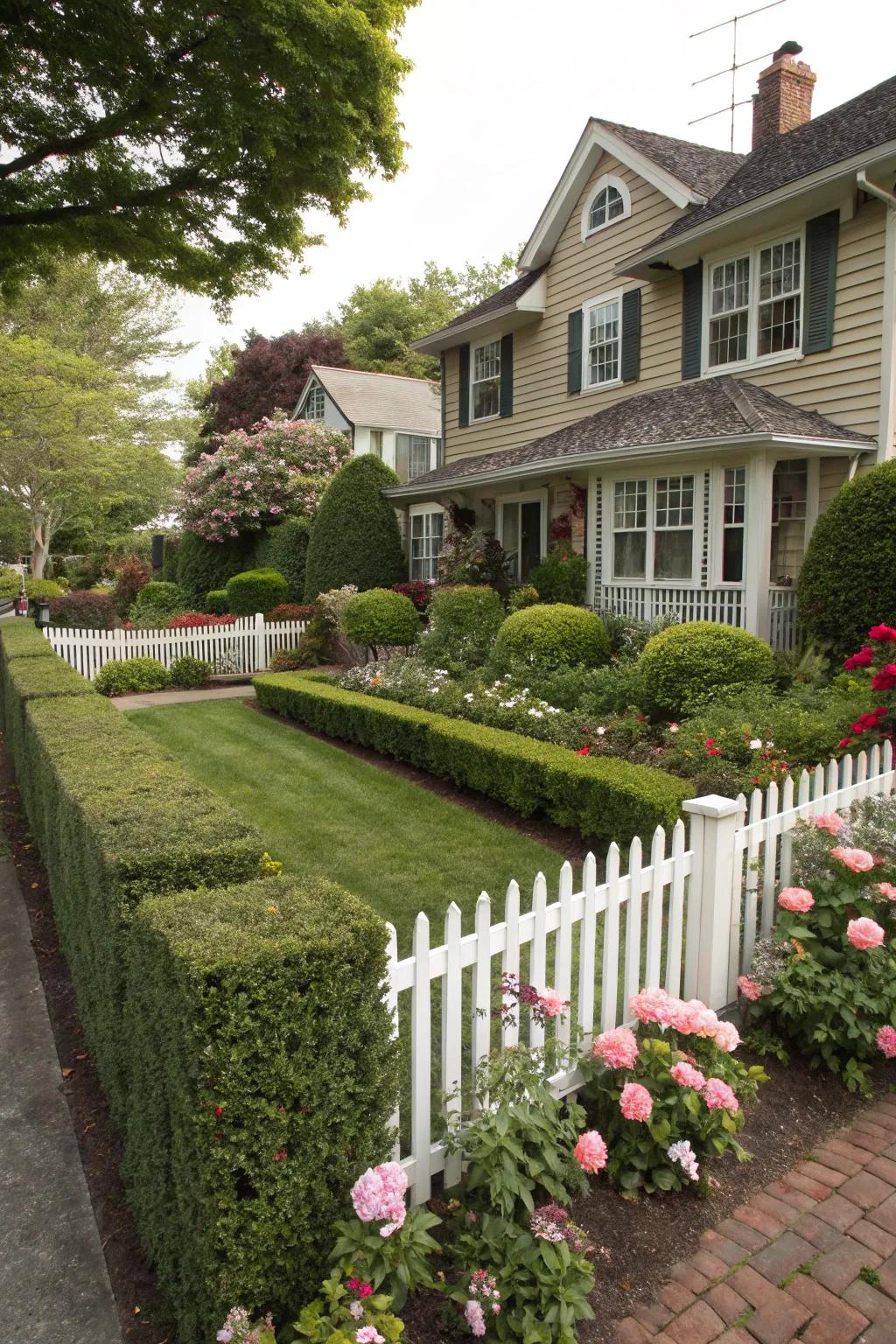 Hedge fences offer lush greenery and privacy.