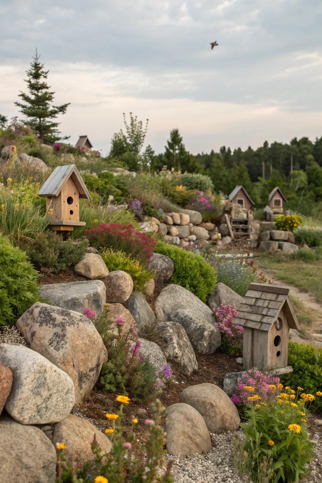 A wildlife-friendly garden inviting local fauna.