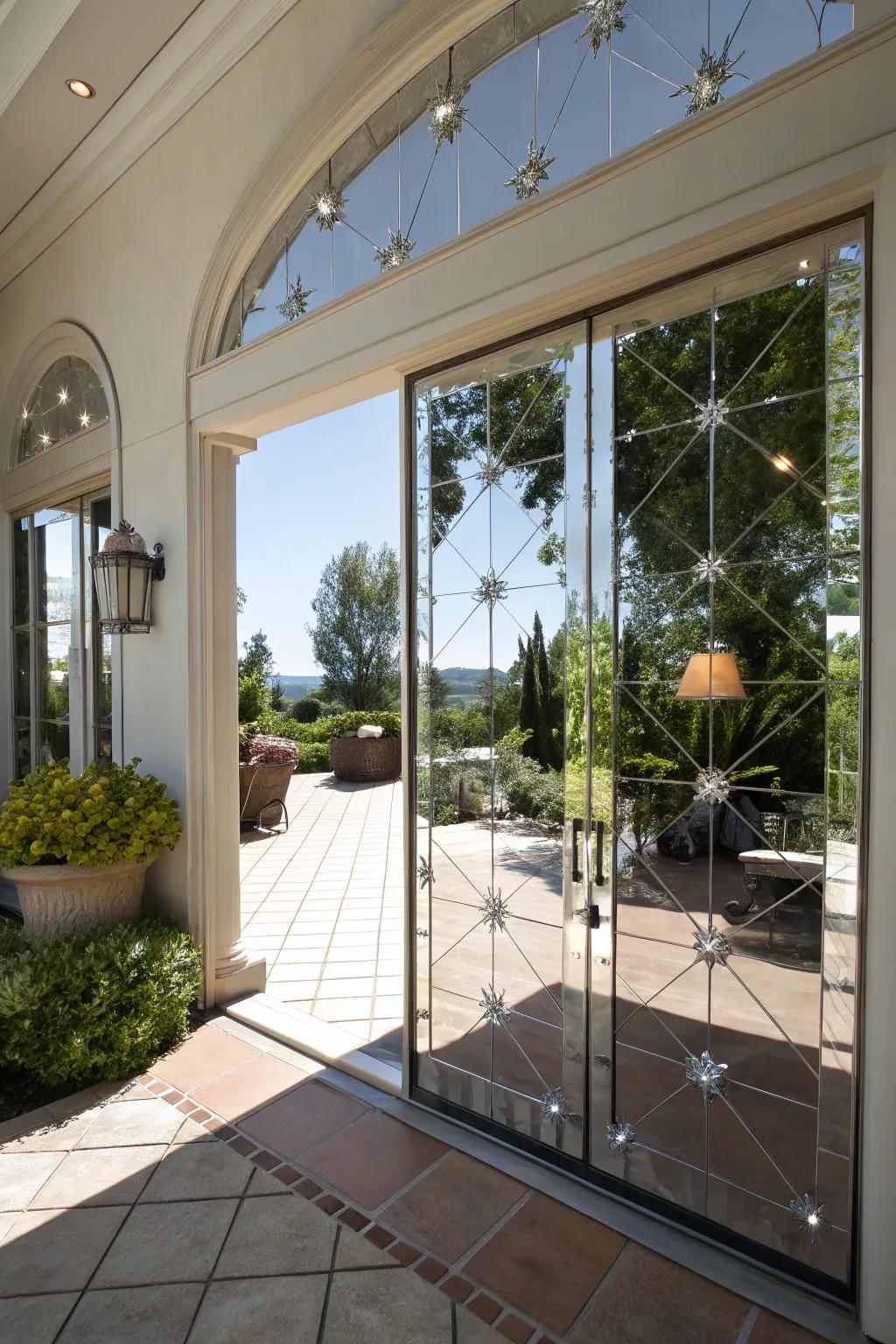 Mirrored surfaces create the illusion of more space.