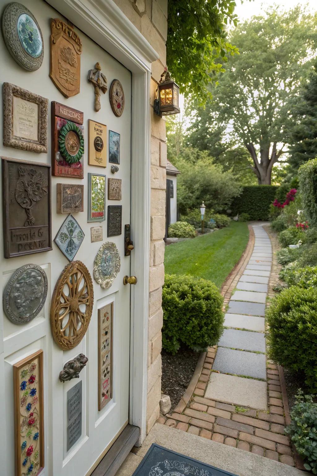 An eclectic mix plaque that showcases a fusion of styles and creativity.