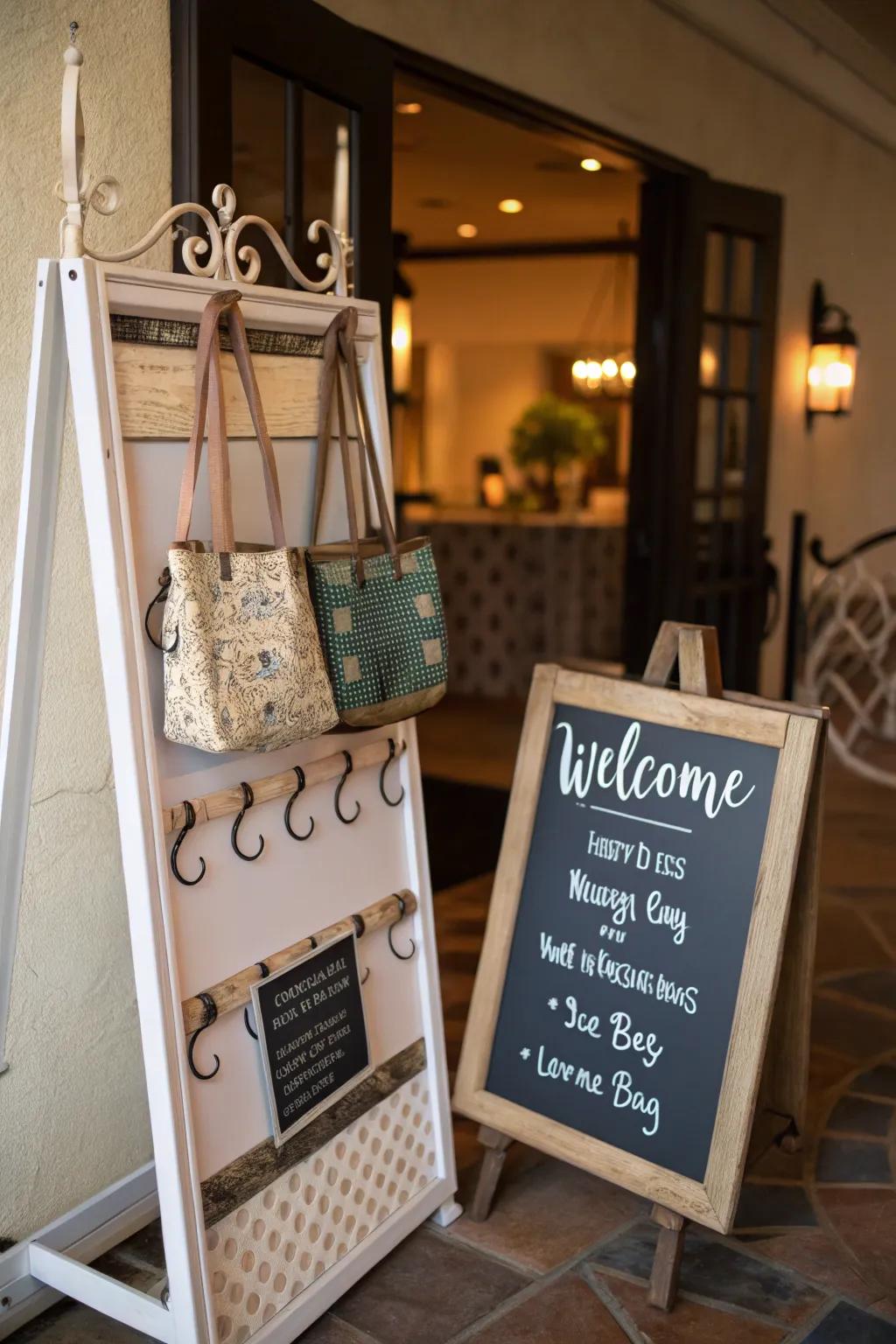 Interactive elements make your welcome sign both fun and functional.