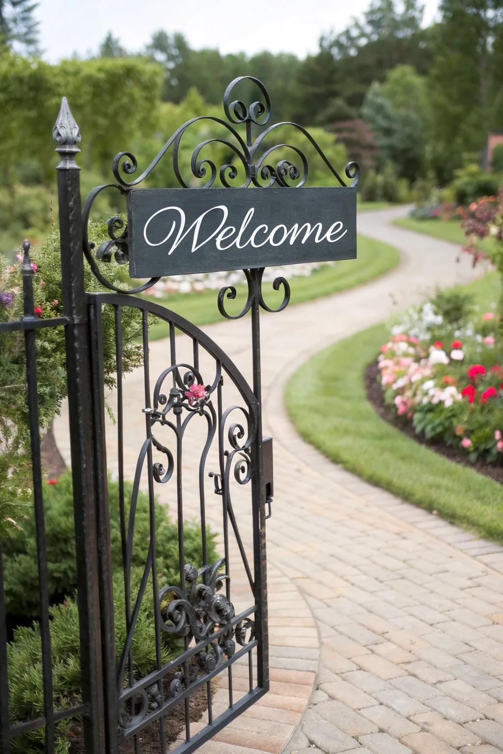 A personalized entrance with customized signage.