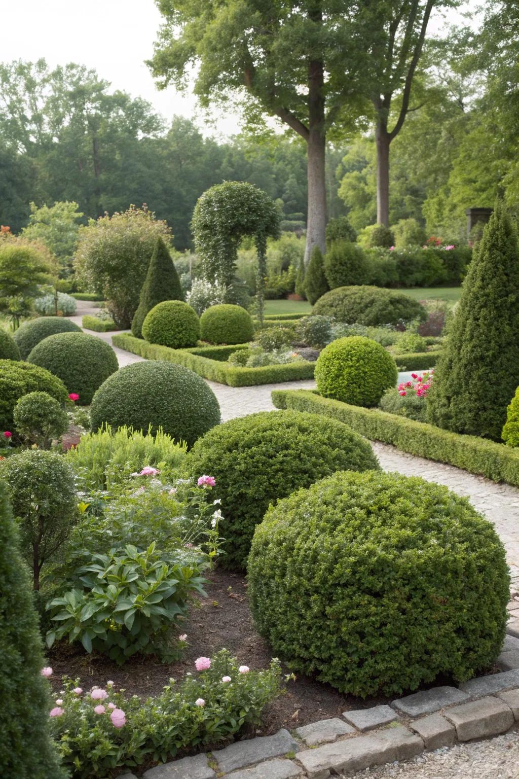 Evergreens for year-round vibrancy.