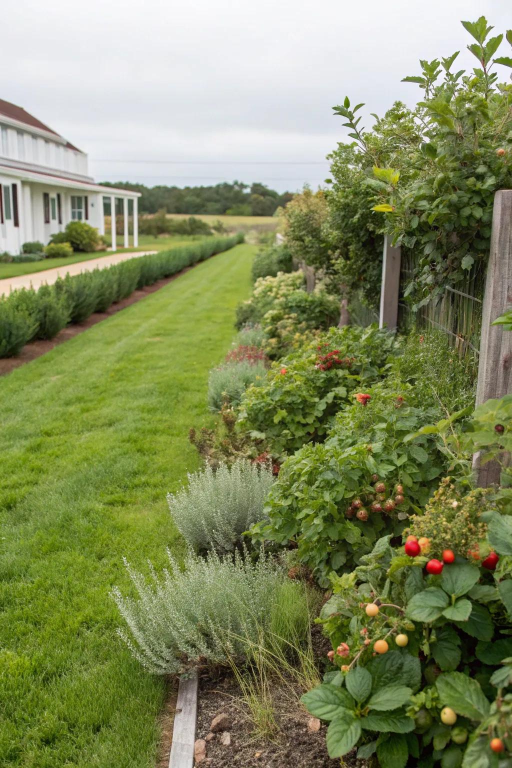 Edible landscaping combines aesthetics with functionality.