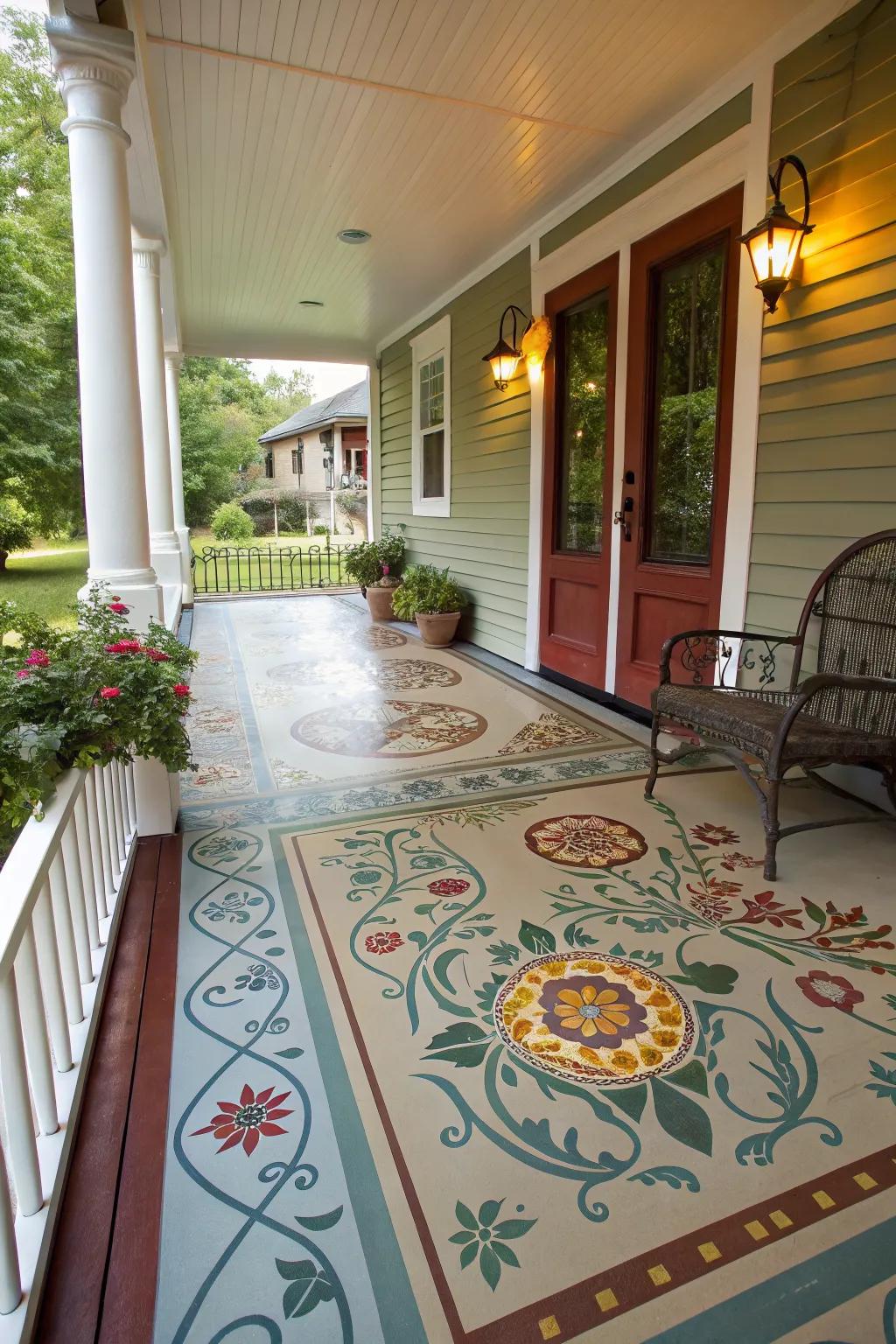 Artistic patterns in epoxy make a bold statement.