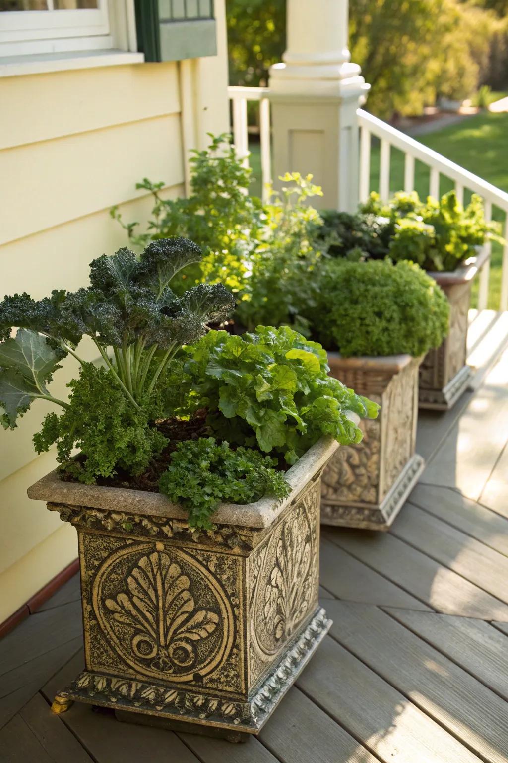 Edible plants offer both beauty and utility.