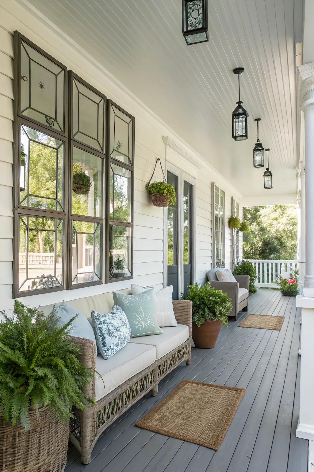 Use reflective elements to expand your space.