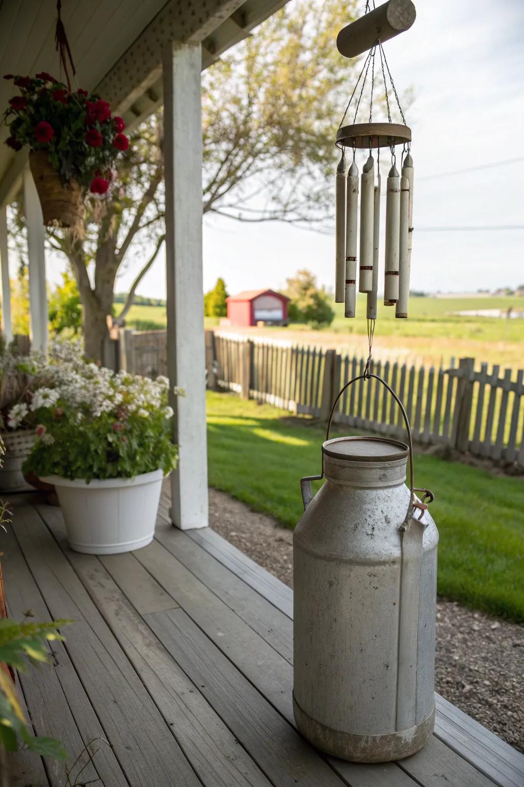 Wind chimes bring music to your porch decor.