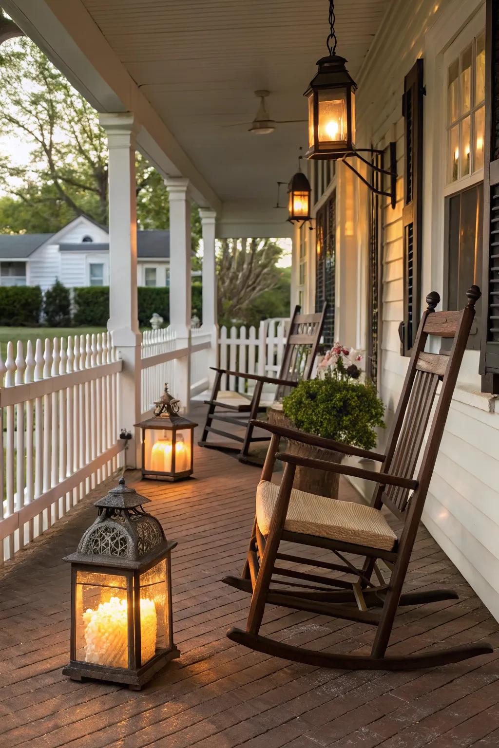 Vintage elements add charm and character to the porch