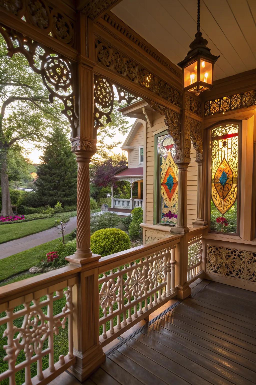 Artistic features transform railings into a unique statement piece.