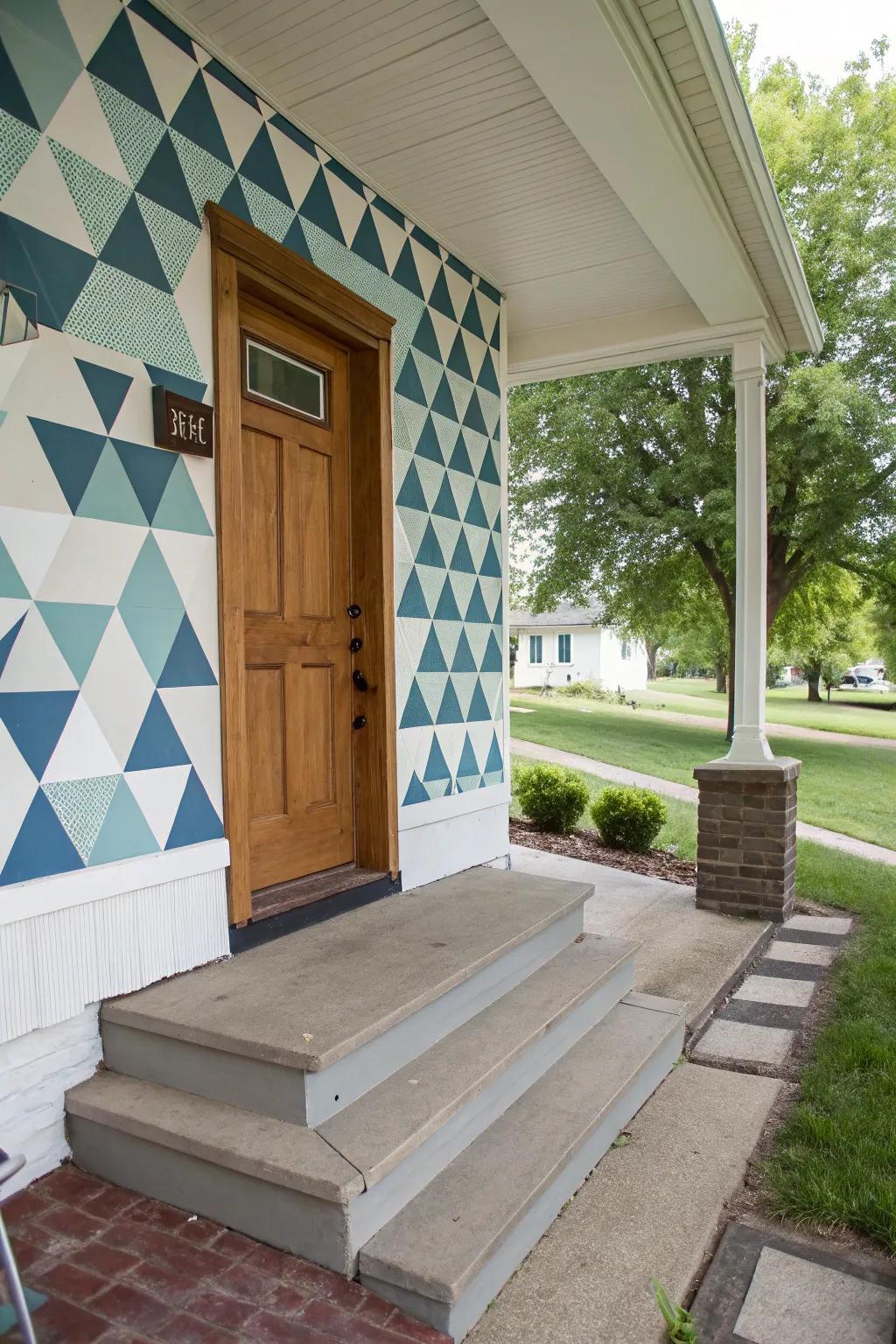 Geometric patterns add modern flair
