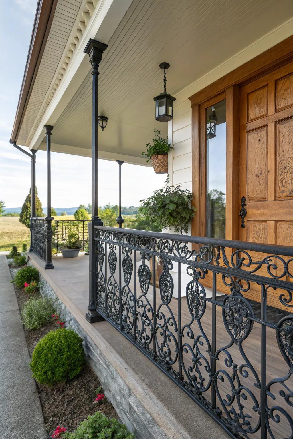 Decorative panels provide privacy with style.