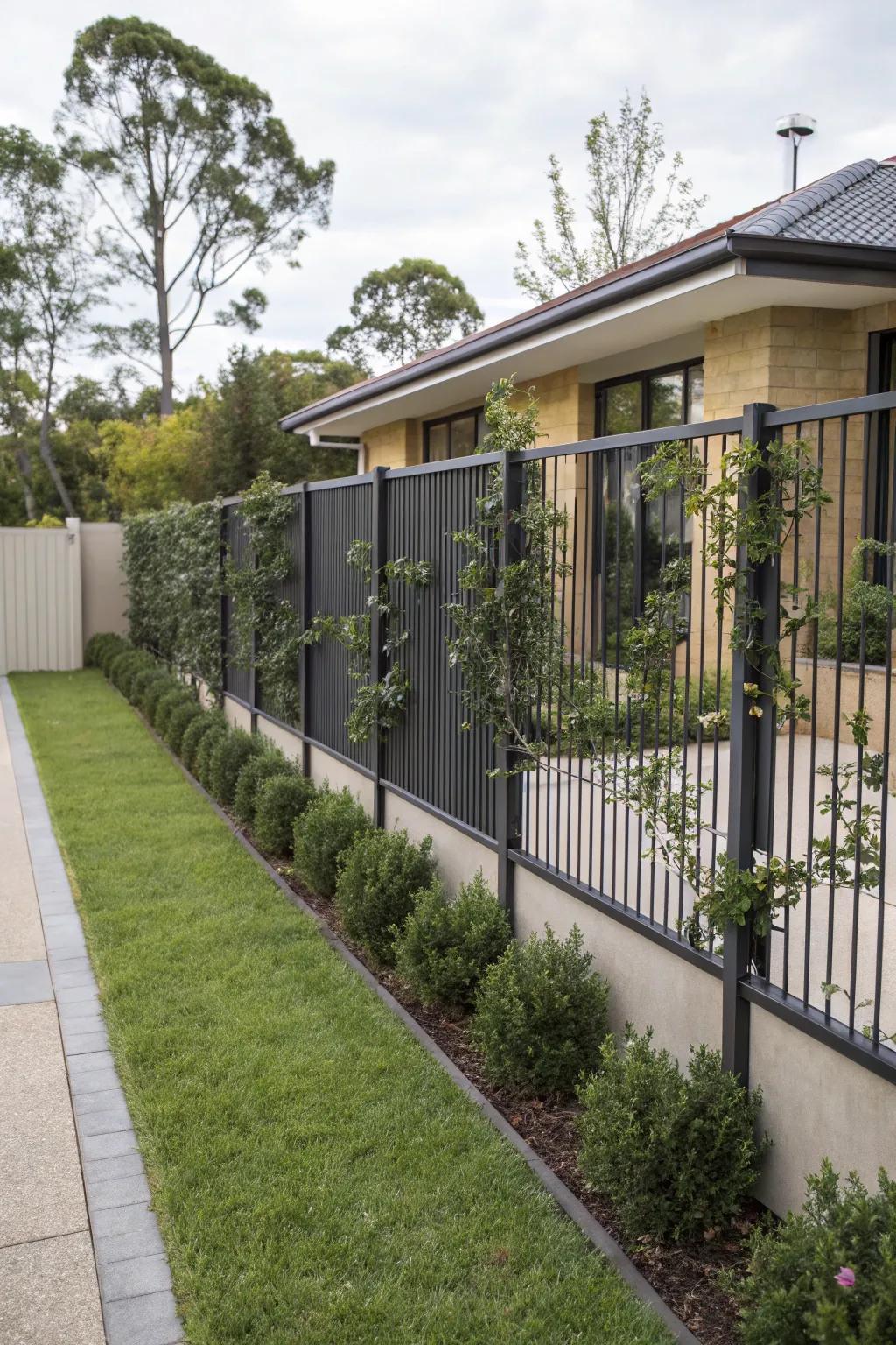 Industrial chic with sleek metal panels.
