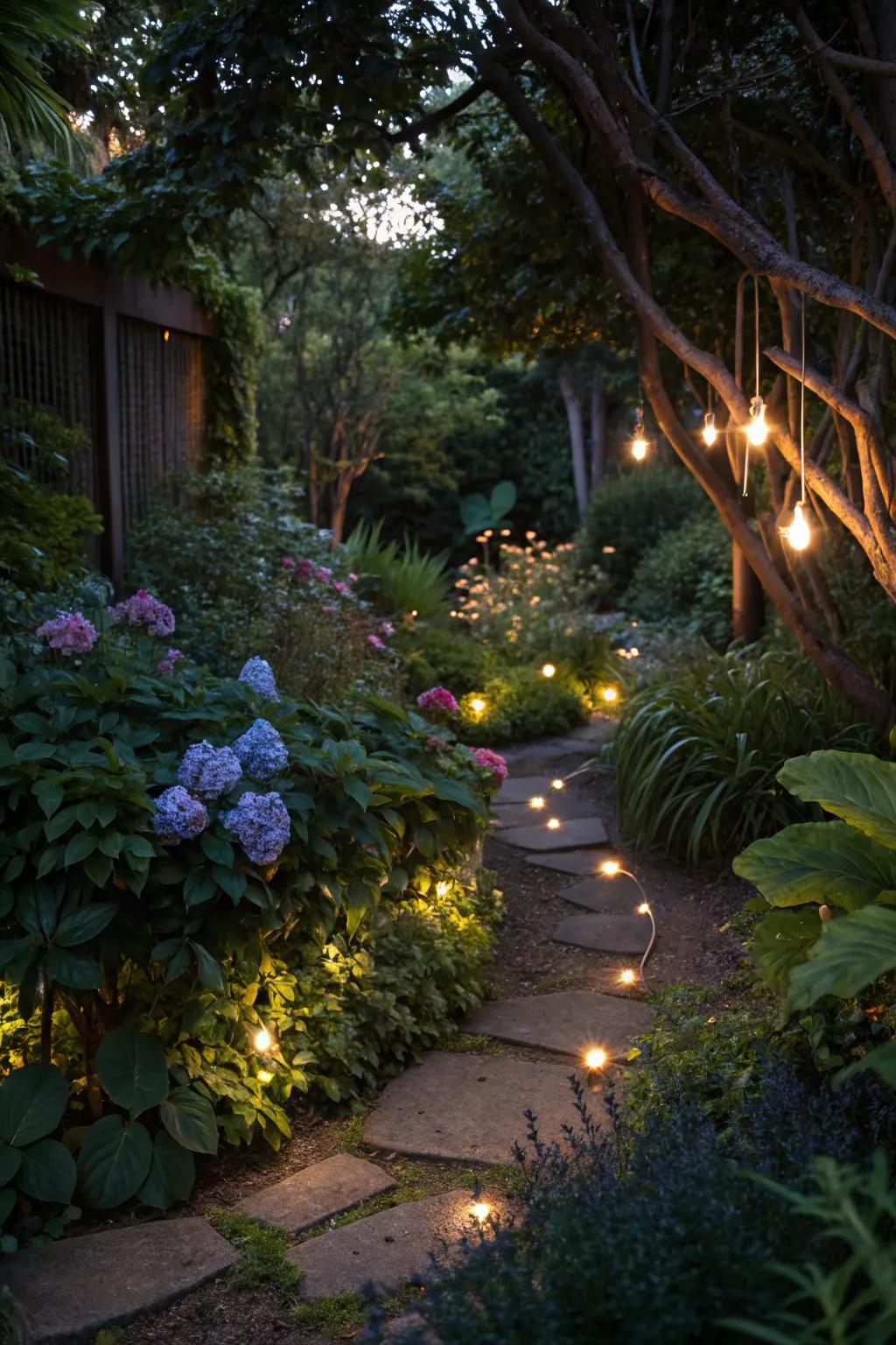 Create secretive magic with hidden solar lights.