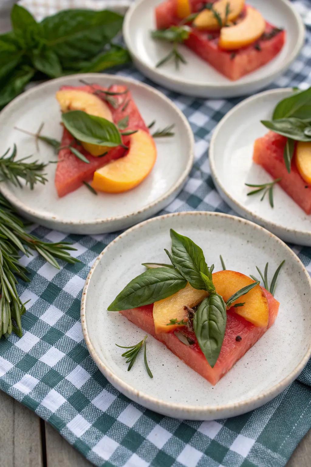 Fruit and herb pairings offer unexpected flavors.