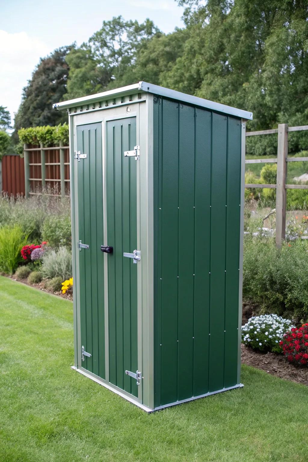 Secure storage to keep garden tools safe