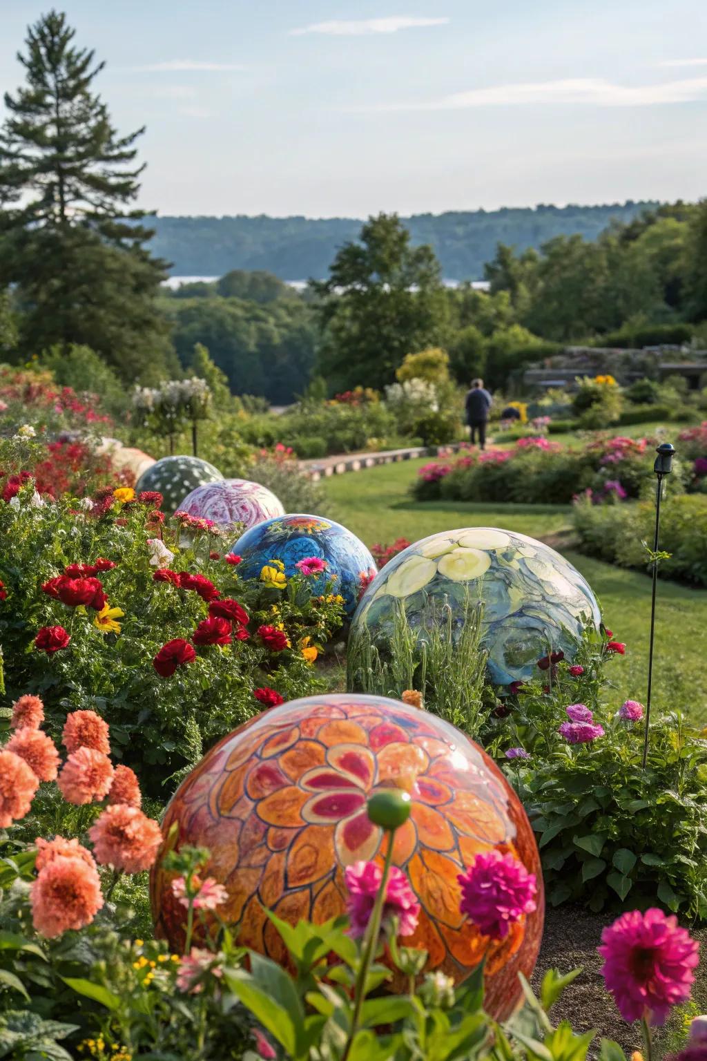 Brighten your garden with dazzling glass art.