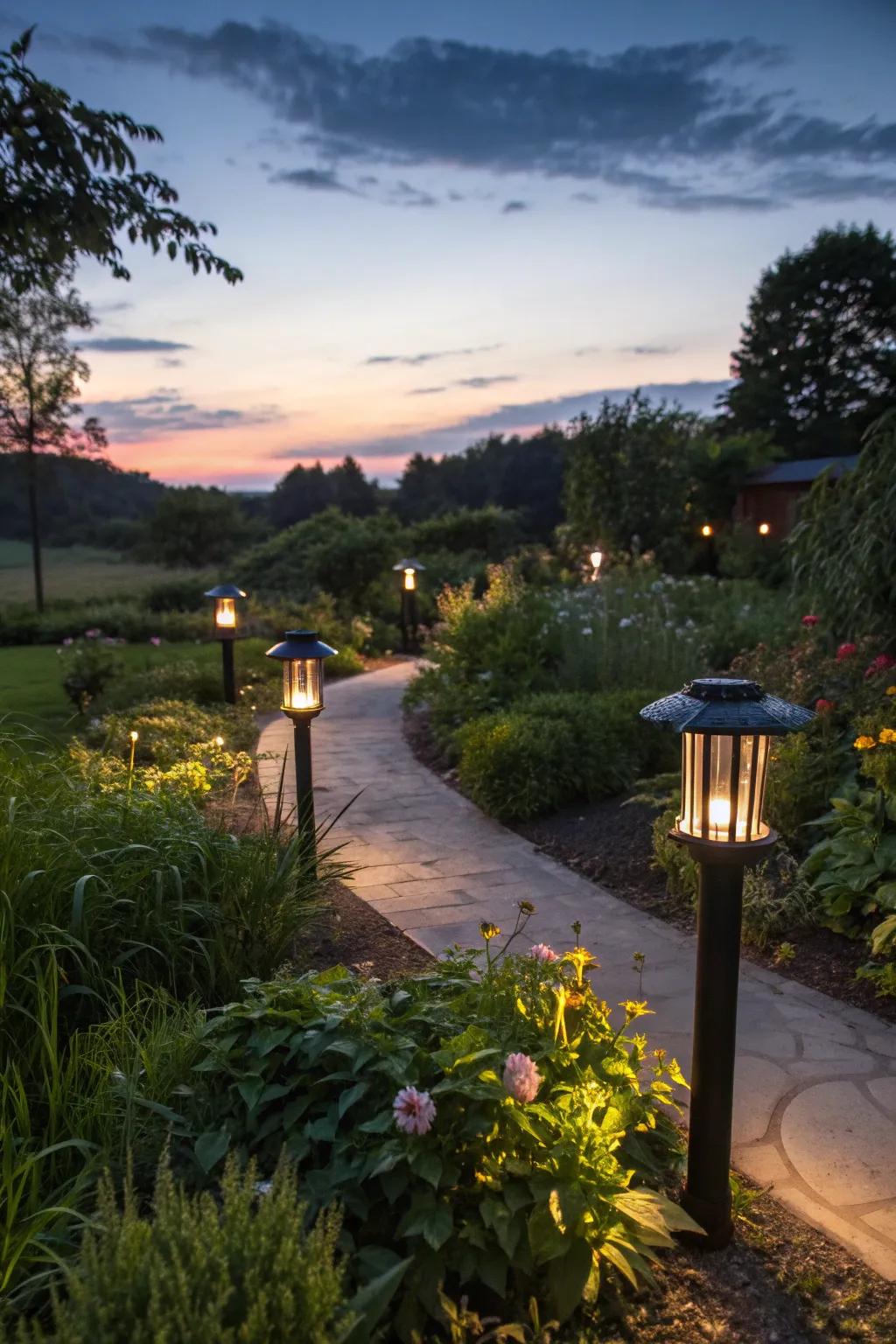 Illuminate your garden sustainably with solar powered posts.
