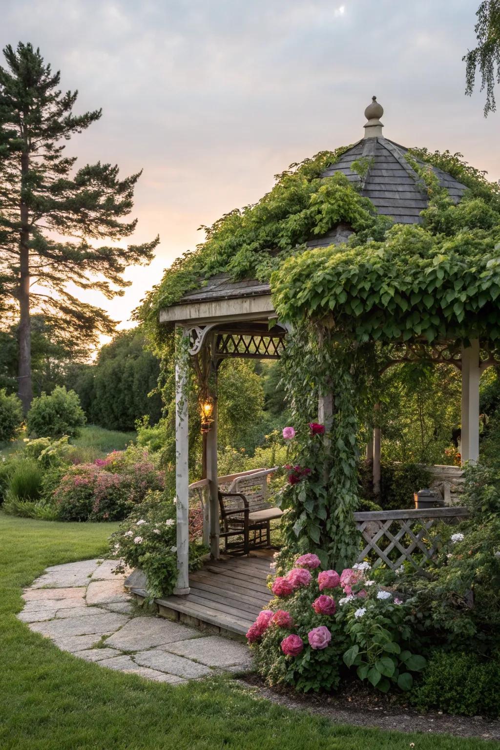 Gazebos provide a perfect private retreat within your garden.