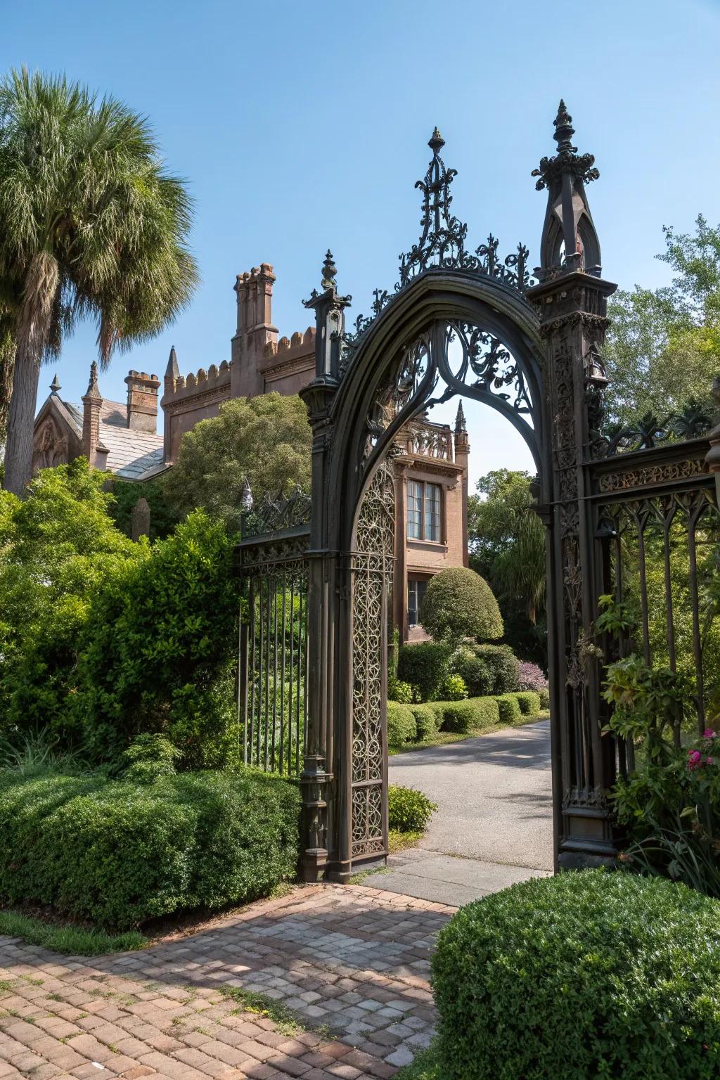 Gothic arches add drama and grandeur.