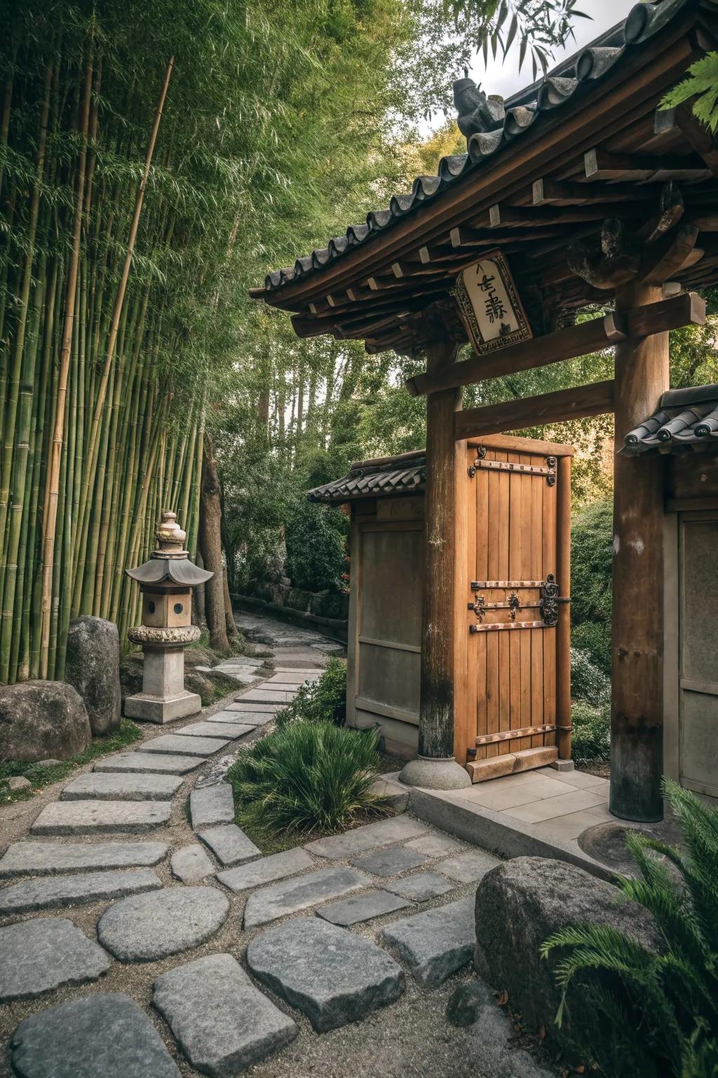 A Zen-inspired gate offering tranquility and peace.