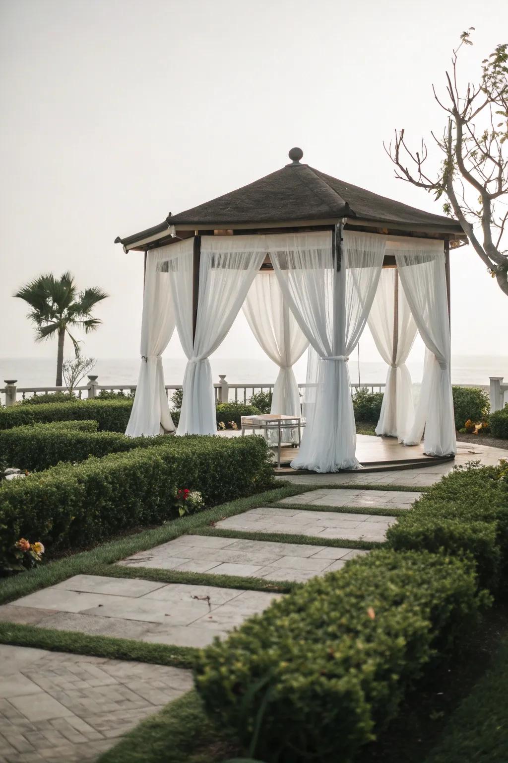 Monochrome curtains offer sleek and elegant minimalism.
