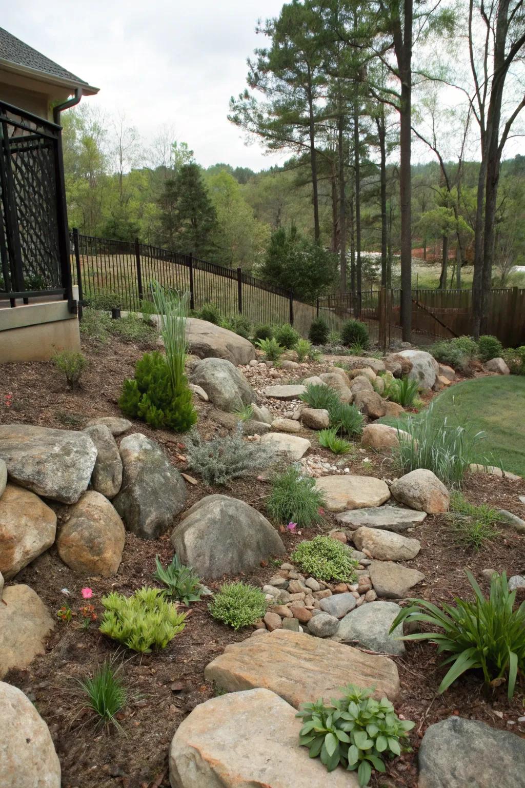 Transform unsightly spots into attractive features.