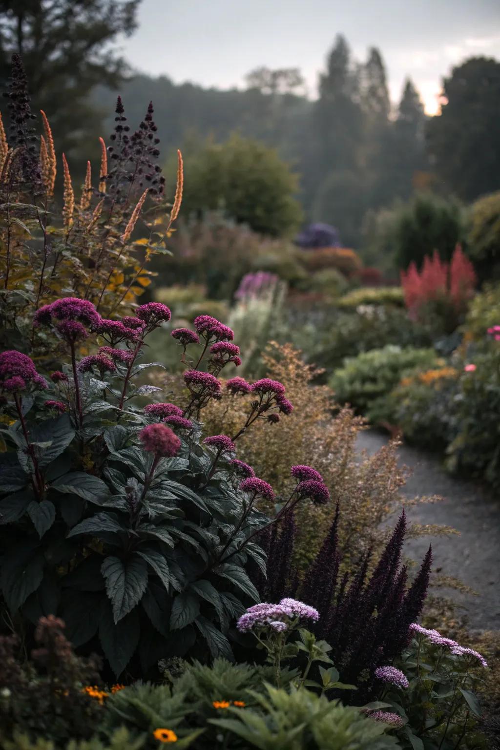 Seasonal plant changes keep the garden dynamic and fresh.