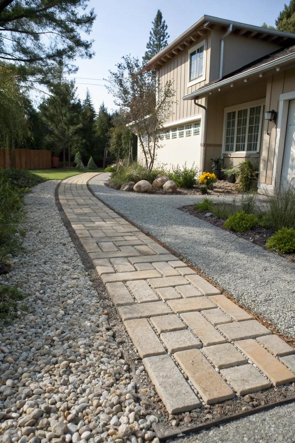 Permeable pavers offer eco-friendly drainage solutions.
