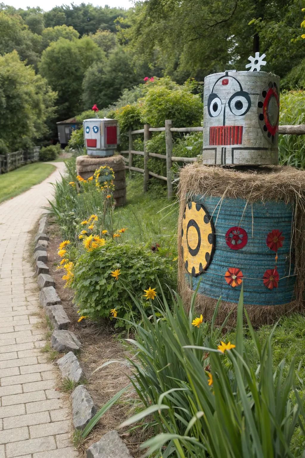 Prepare for a robot invasion with these high-tech hay bales.