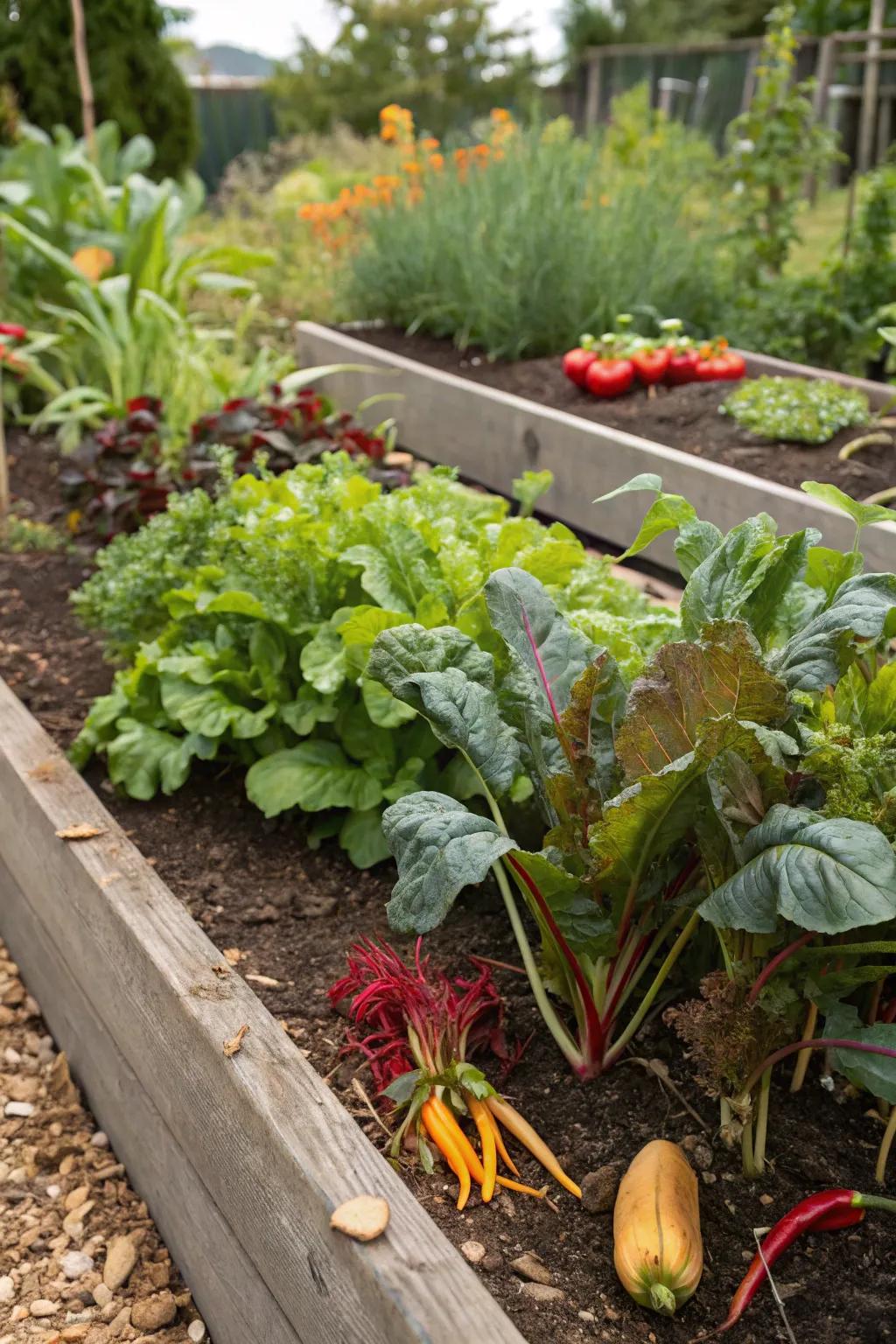 Effortless abundance: A thriving no-dig garden bed.