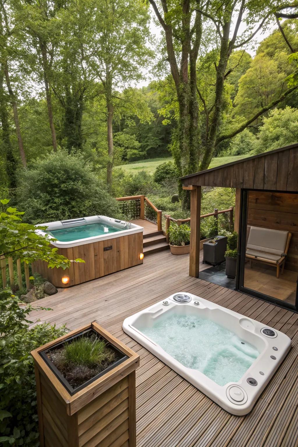 Create a wellness oasis with a contrast therapy zone.