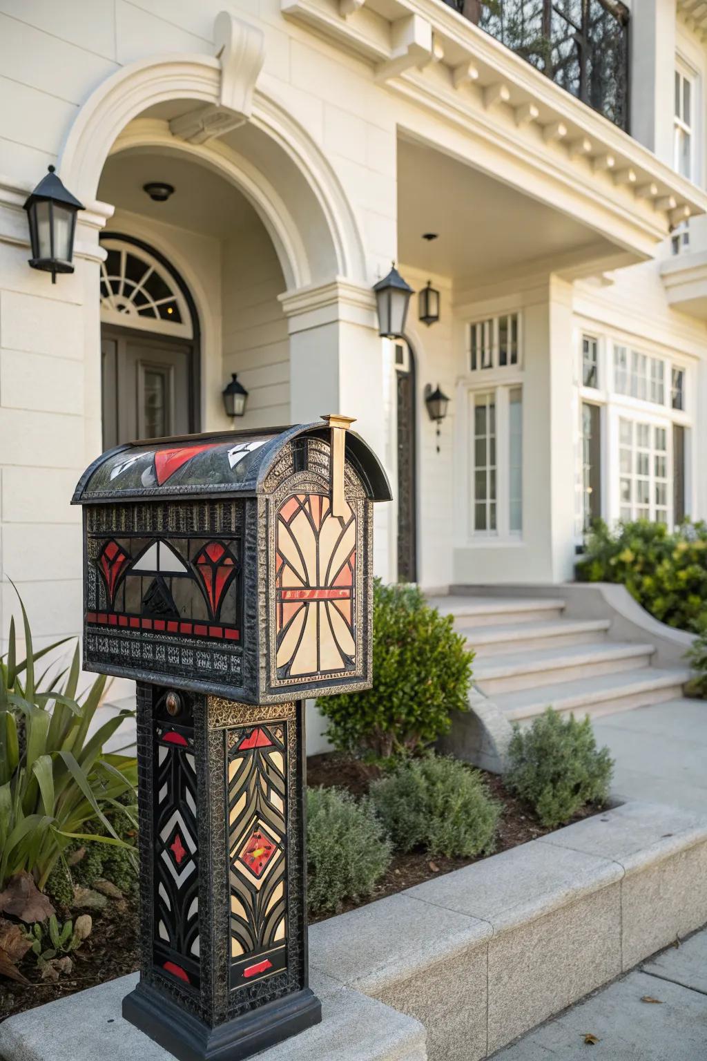 An Art Deco mailbox that embodies elegance and style