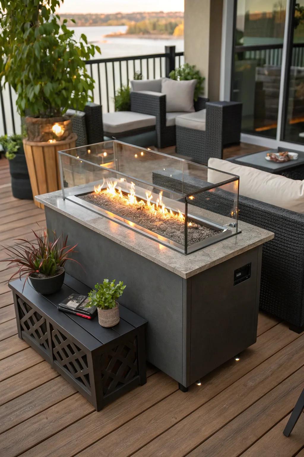 Fire tables provide a multifunctional centerpiece ideal for dining and entertaining.