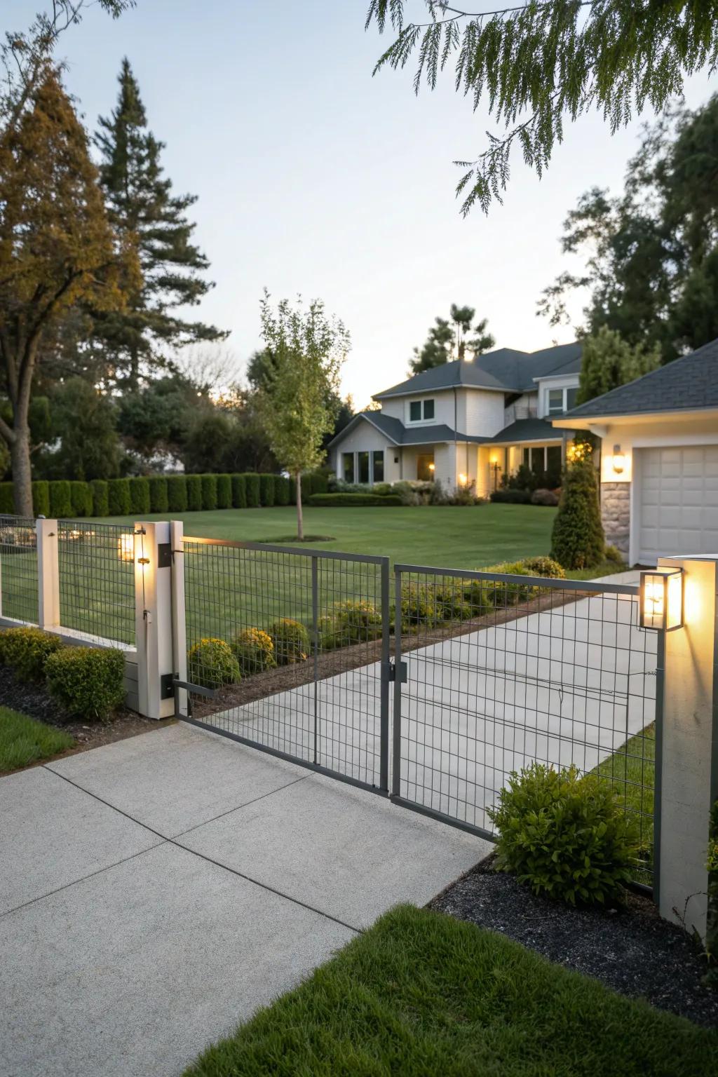 Simplicity with a wire mesh gate.
