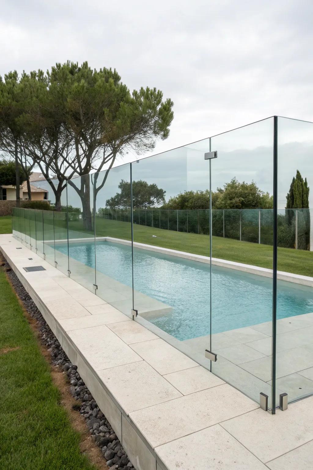 A minimalist fence ensures safety without compromising the view.