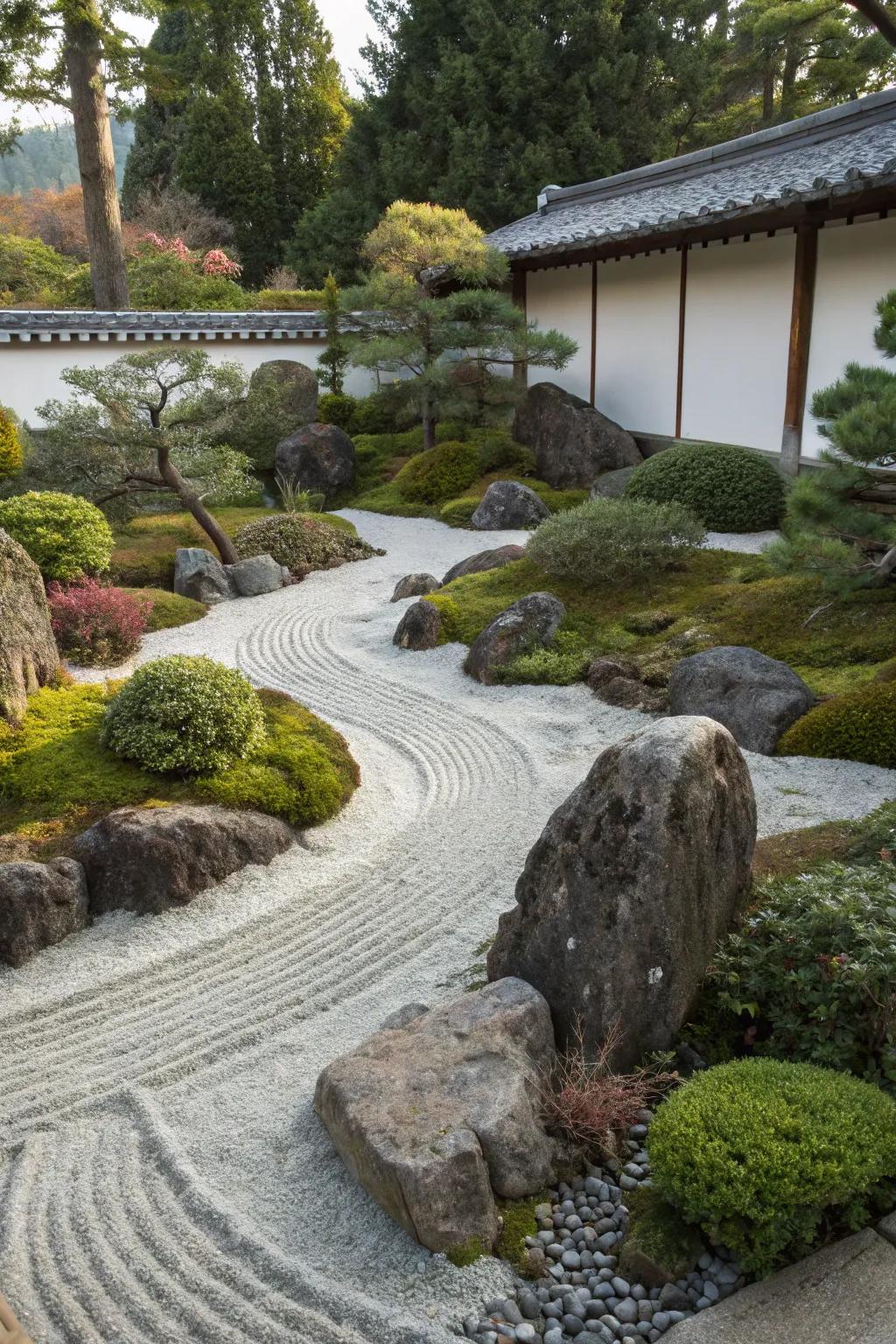 Different textures create visual intrigue in the garden.