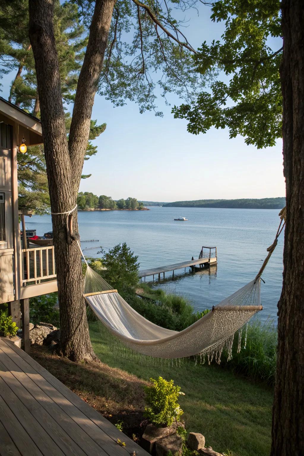 Sink into relaxation with hammocks that offer a gentle escape in nature.