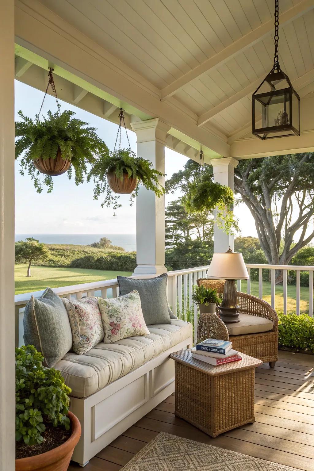 A reading nook turns your lanai into a peaceful escape.