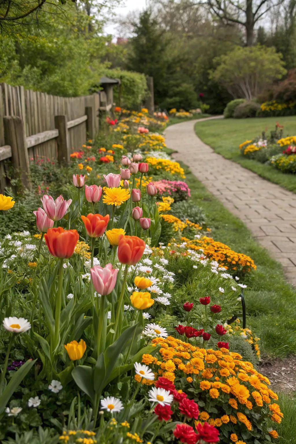 Colorful flower beds bring vibrancy and life to any garden.