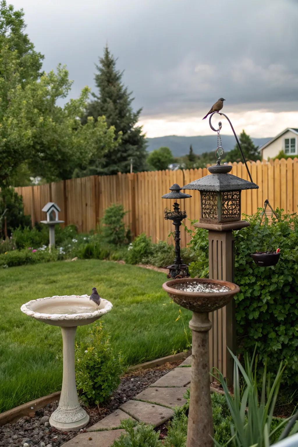 Wildlife-friendly features invite birds and beneficial insects.