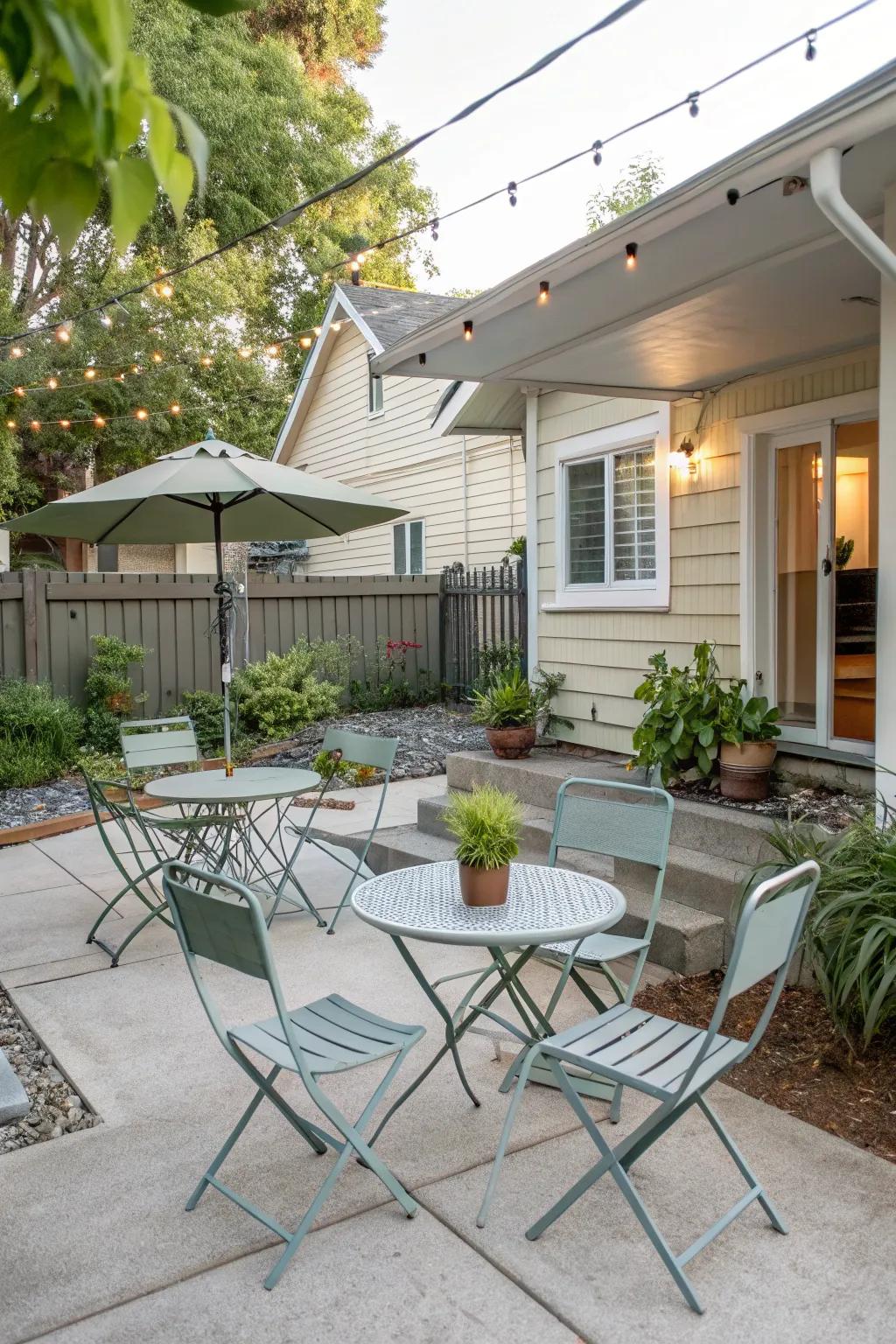 Movable furniture offers flexibility to reinvent your patio layout.